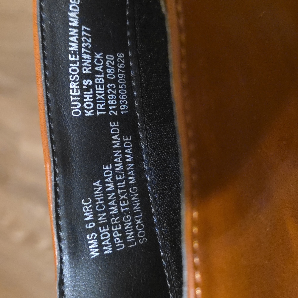 Kohl's So Trixieblack Black and Brown Heeled Leather Riding Boots - Picture 2 of 4